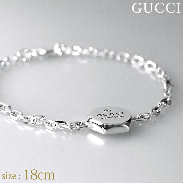 グッチ ブレスレット メンズ レディース ブランド トレードマーク スターリングシルバー 779169 J8400 8106 18cm アクセサリー 779169-J8400-8106-18