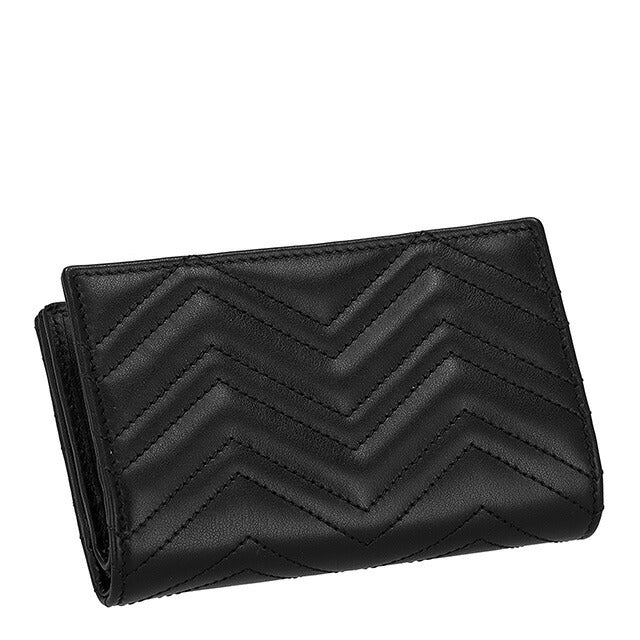グッチ 二つ折り財布 レディース ブランド GUCCI レザー 781583-DTDHT 1000 ブラック ウォレット 高級 おしゃれ プレゼント 実用的