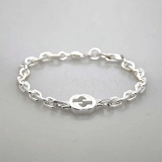 グッチ ブレスレット メンズ ブランド GUCCI インターロッキング チェーン 796351-J8400-8106-16 シルバー アクセサリー 796351-J8400-8106-16