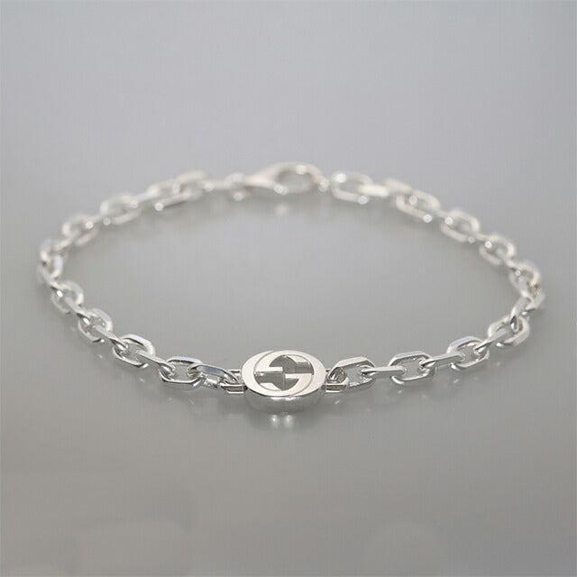 グッチ ブレスレット メンズ ブランド GUCCI インターロッキング チェーン 796351-J8400-8106-20 シルバー アクセサリー 796351-J8400-8106-20