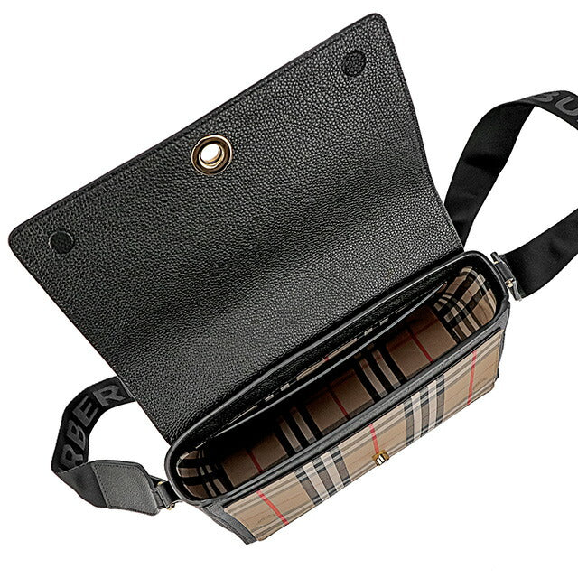 バ-バリ- ショルダーバッグ レディース ブランド BURBERRY チェック 8021110 ブラック 8021110