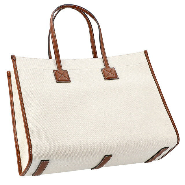 バ-バリ- トートバッグ レディース ブランド BURBERRY 8044129 ホワイト/ブラウン 8044129