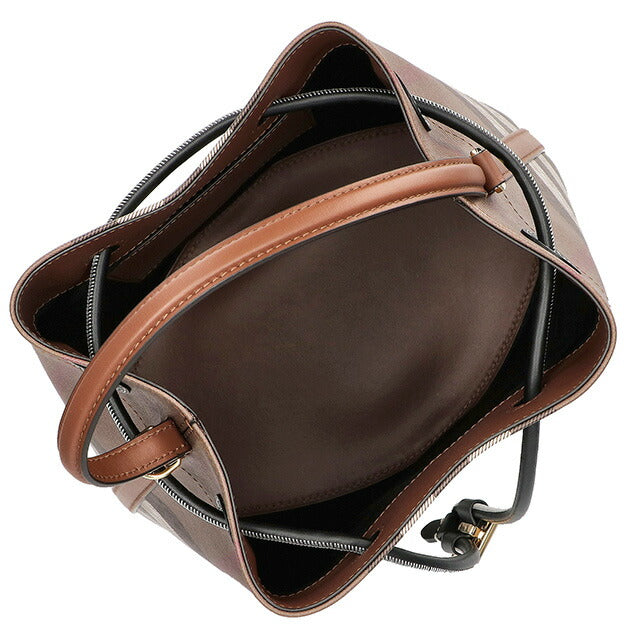 バ-バリ- ハンドバッグ レディース ブランド BURBERRY チェック 8069655 ブラウン 8069655