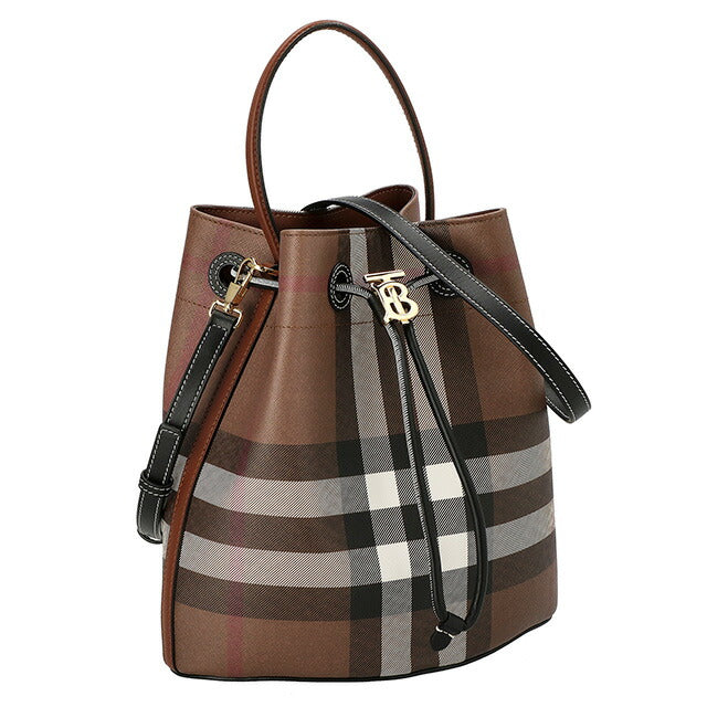バ-バリ- ハンドバッグ レディース ブランド BURBERRY チェック 8069655 ブラウン 8069655