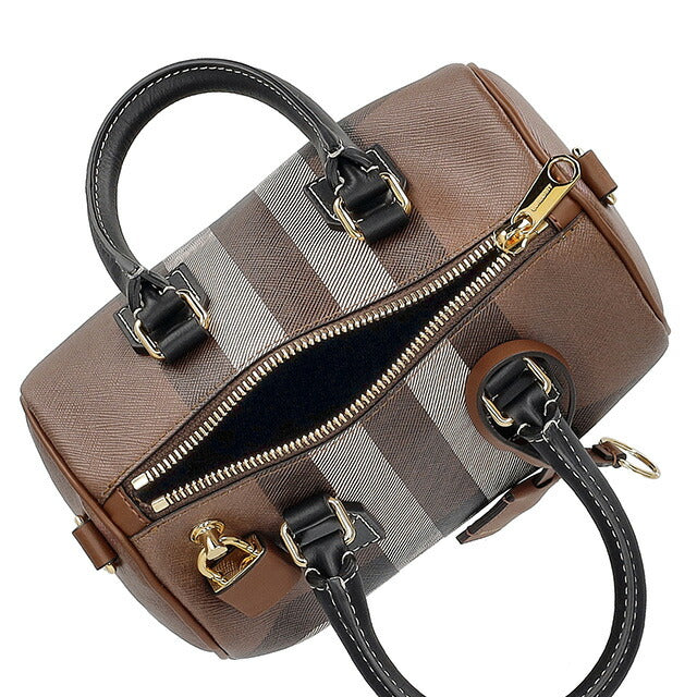 バ-バリ- ハンドバッグ レディース ブランド BURBERRY チェック 8069663 ブラウン 8069663