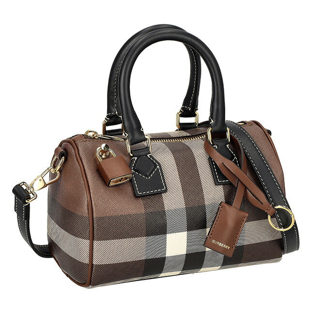 バ-バリ- ハンドバッグ レディース ブランド BURBERRY チェック 8069663 ブラウン 8069663
