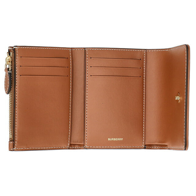 バ-バリ- 三つ折り財布 レディース ブランド BURBERRY チェック 8070415 ベージュ 8070415