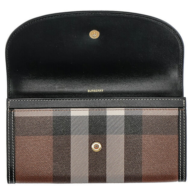バ-バリ- 長財布 メンズ ブランド BURBERRY チェック 8072668 ブラウン 8072668