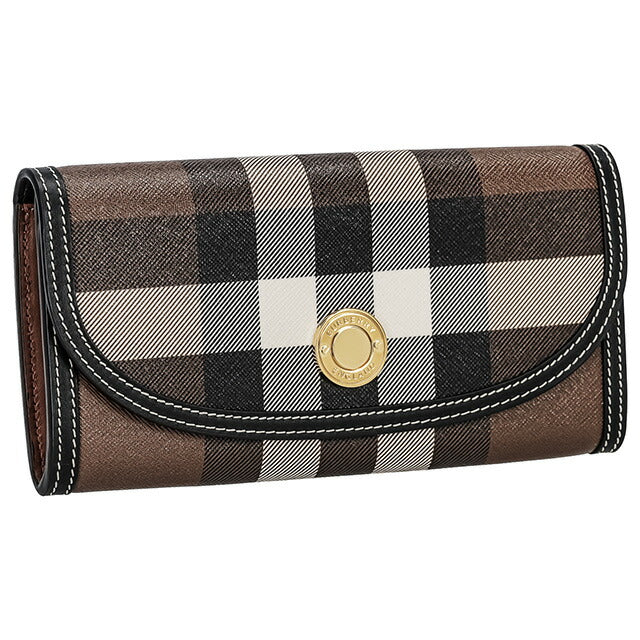 バ-バリ- 長財布 メンズ ブランド BURBERRY チェック 8072668 ブラウン 8072668