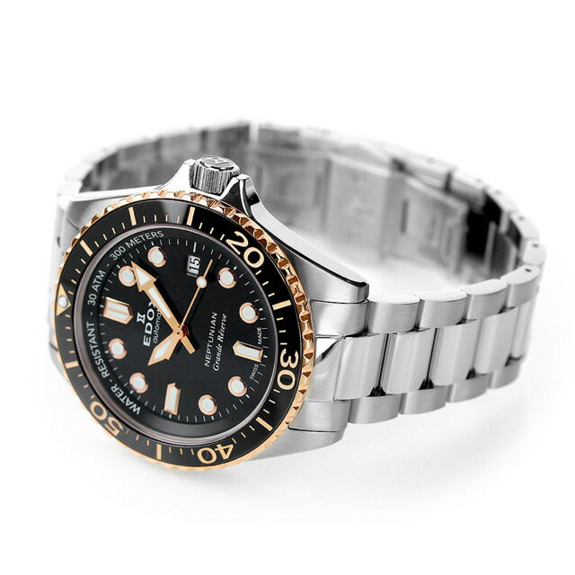 エドックス ネプチュニアン グランデ リザーブ デイト オートマティック 自動巻き 腕時計 ブランド メンズ EDOX 80801-3NRM-NIR アナログ 80801-3NRM-NIR