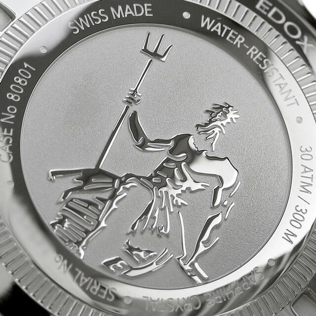 エドックス ネプチュニアン グランデ リザーブ デイト オートマティック 自動巻き 腕時計 ブランド メンズ EDOX 80801-3NRM-NIR アナログ 80801-3NRM-NIR