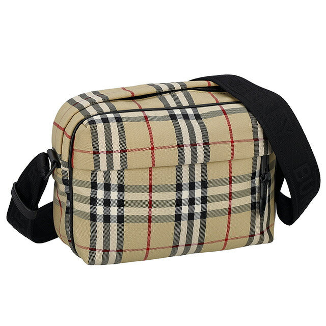 バ-バリ- ショルダーバッグ メンズ ブランド BURBERRY チェック 8084111 ベージュ 8084111