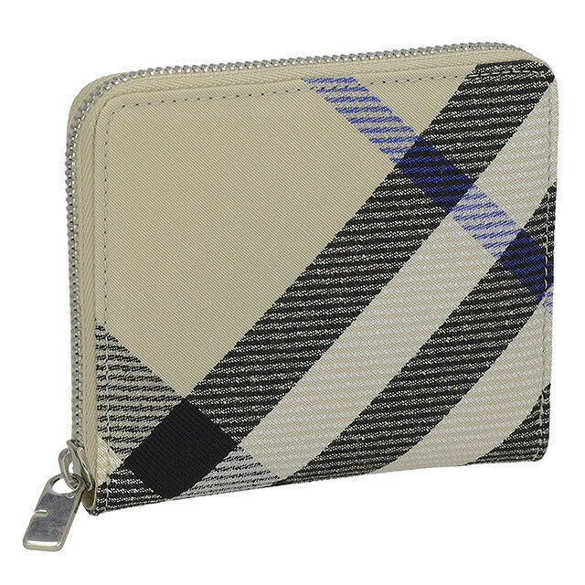 バ-バリ- 二つ折り財布 メンズ レディース ブランド BURBERRY チェック 8087322 ベージュ 8087322