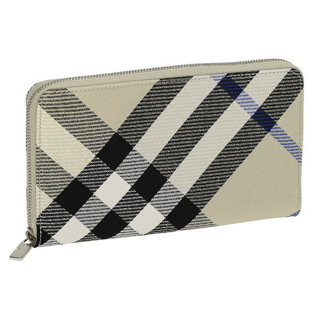バ-バリ- 長財布 メンズ ブランド BURBERRY チェック 8087323 ベージュ 8087323