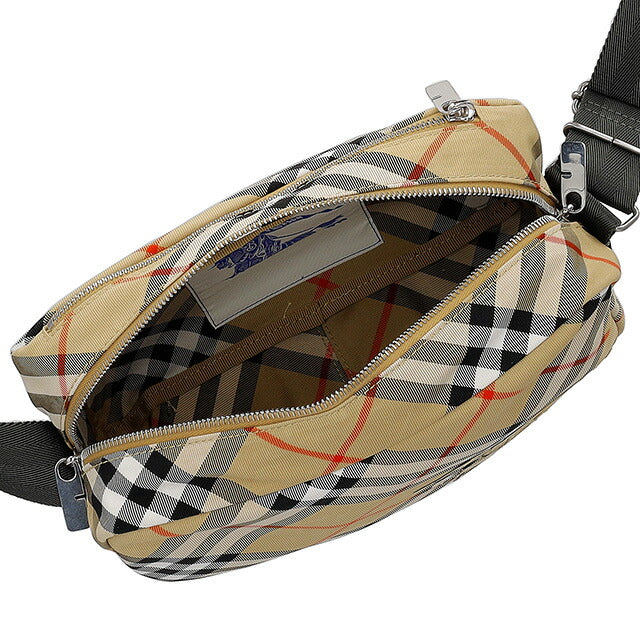 バ-バリ- ショルダーバッグ メンズ ブランド BURBERRY チェック 8091320 ベージュ 8091320