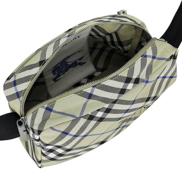 バ-バリ- ショルダーバッグ メンズ ブランド BURBERRY チェック 8091335 ライトベージュ 8091335