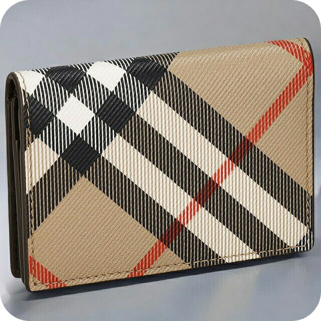 ★Burberry★ ベージュ＆カーキ チェック ジップカードケース BURBERRY - 新品 バーバリー BURBERRY カードケース ジップ