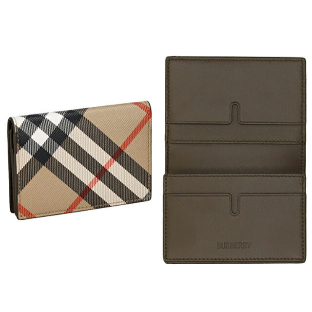バ-バリ- カードケース メンズ ブランド BURBERRY チェック 8091911 ベージュ 8091911
