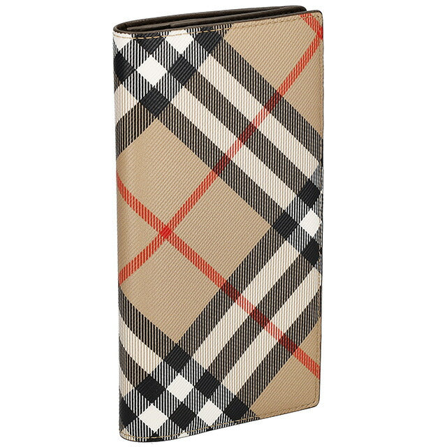バ-バリ- 長財布 メンズ ブランド BURBERRY チェック 8091921 ベージュ 8091921