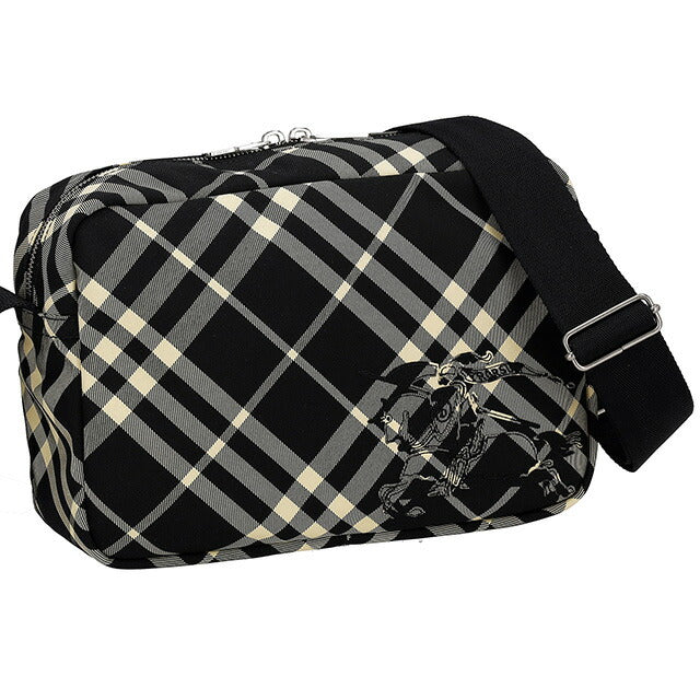 バ-バリ- ショルダーバッグ メンズ ブランド BURBERRY チェック 8092017 ブラック 8092017