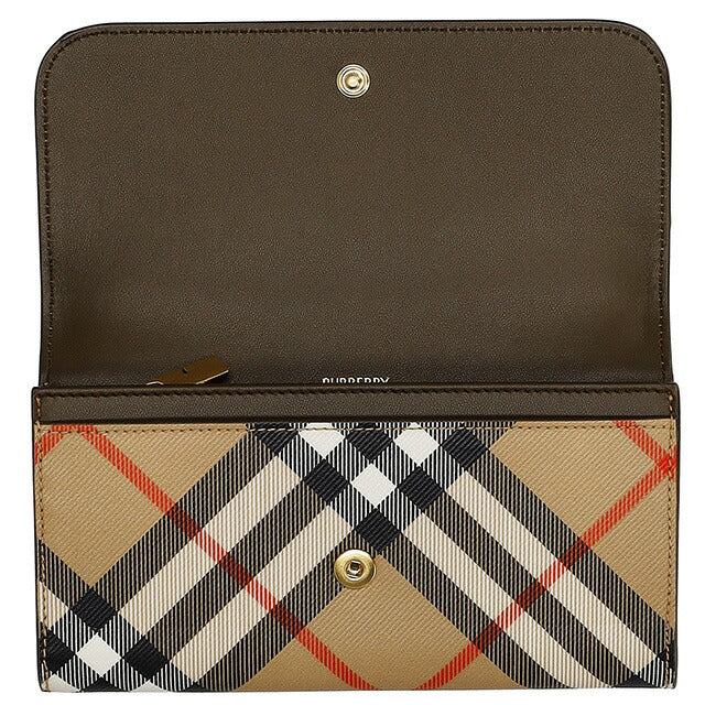 バ-バリ- 長財布 メンズ ブランド BURBERRY チェック 8095272 ベージュ 8095272