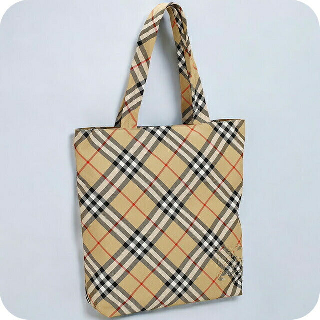 Burberry ベージュ チェック トートバッグ BURBERRY トートバッグ チェック柄 レザー ベージュ
