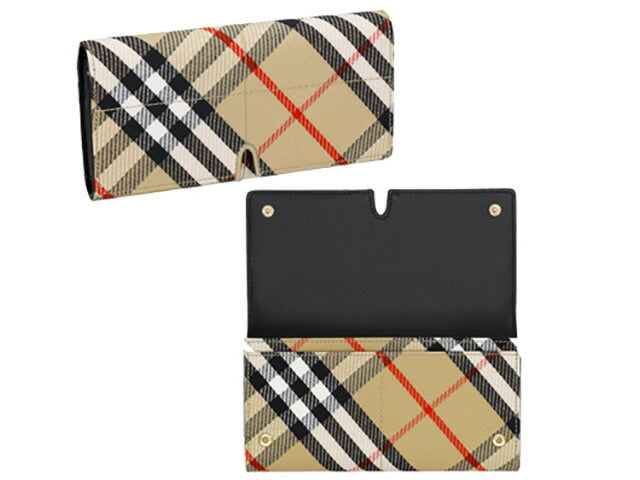 バ-バリ- 長財布 メンズ ブランド BURBERRY チェック 8099215 ベージュ 8099215