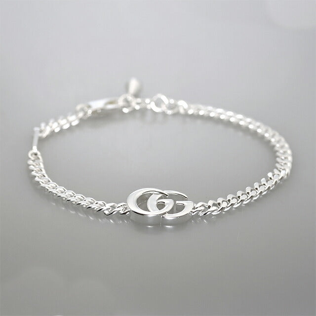 グッチ ブレスレット メンズ ブランド GUCCI ダブルG チェーン 814917-J8400-8106-19 シルバー アクセサリー 814917-J8400-8106-19