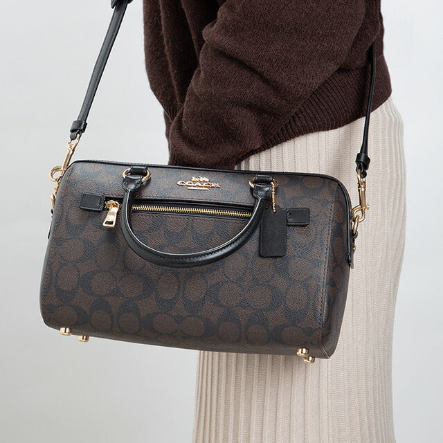 コーチ ハンドバッグ レディース ブランド COACH シグネチャー 83607 IMAA8 1 ブラウン/ブラック 83607-IMAA8-1