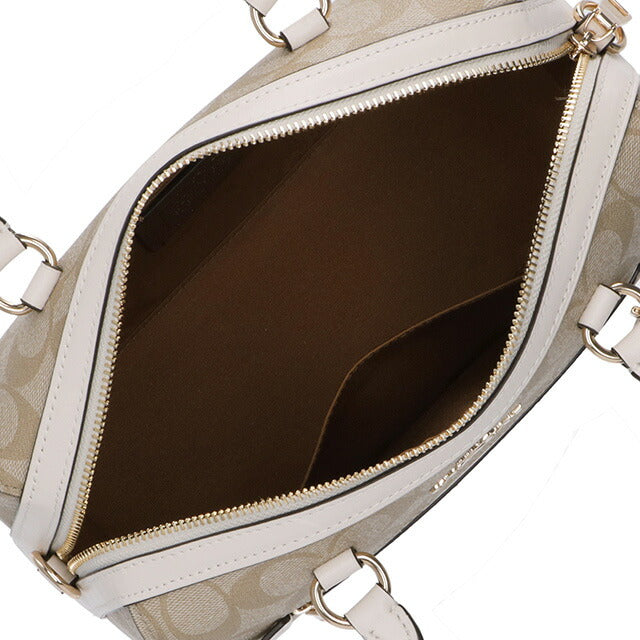 コーチ ハンドバッグ レディース ブランド COACH シグネチャー 83607 IMDQC 1 ベージュ/ホワイト 83607-IMDQC-1