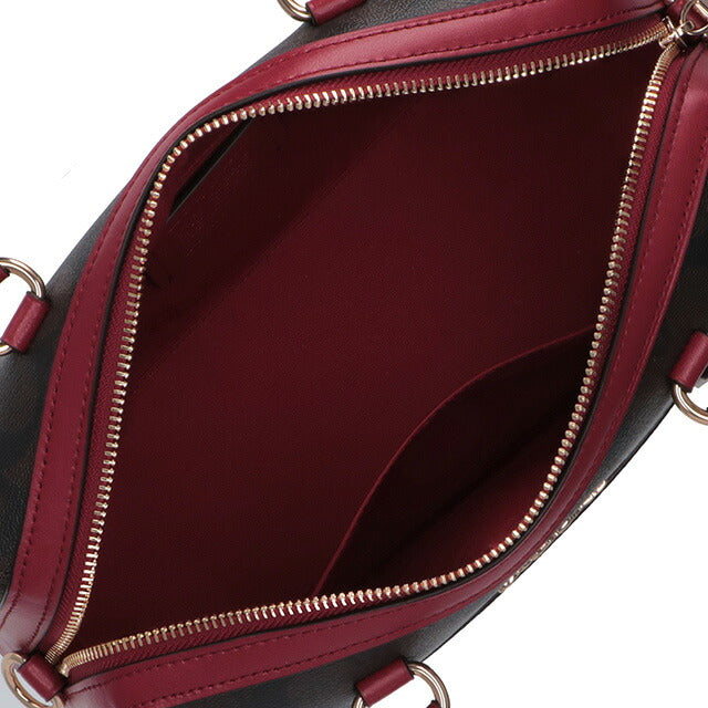 コーチ ハンドバッグ レディース ブランド COACH シグネチャー 83607 IMRVQ 1 ブラウン/レッド 83607-IMRVQ-1