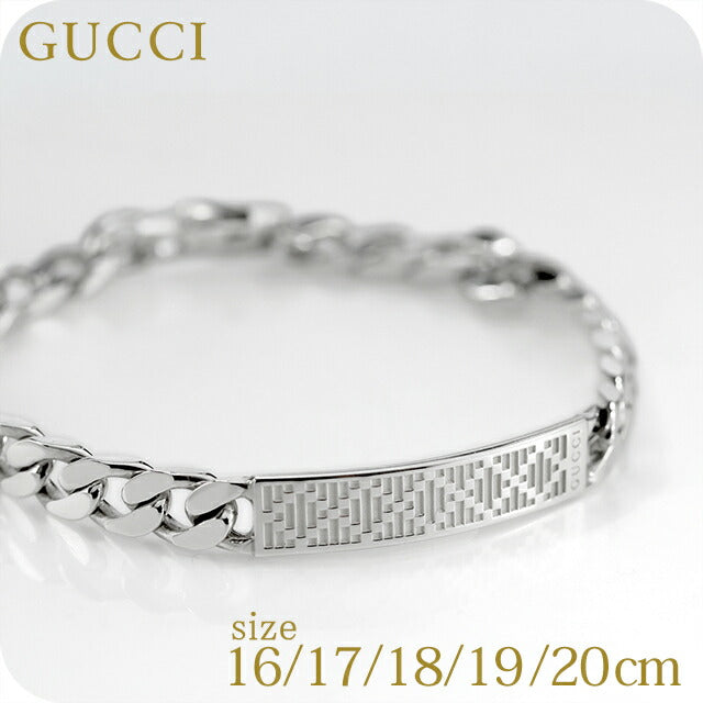 グッチ ブレスレット メンズ レディース ブランド GUCCI ディアマンテ チェーン ロゴ 843602 J8400 0818 シルバー アクセサリー 選べるモデル 843602-J8400-0818