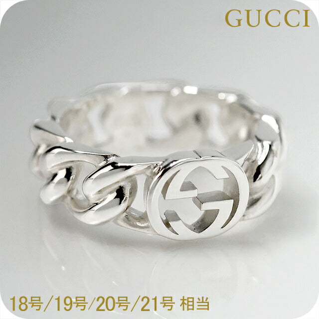 グッチ リング メンズ レディース ブランド GUCCI インターロッキング ロゴ 843627 J8400 0818 シルバー アクセサリー 選べるモデル 843627-J8400-0818