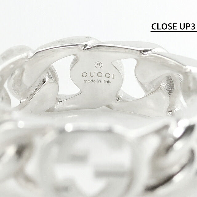 グッチ リング メンズ レディース ブランド GUCCI インターロッキング 18サイズ ロゴ 843627 J8400 0818 シルバー アクセサリー 843627-J8400-0818-18