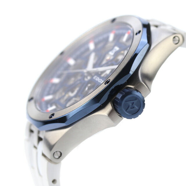 エドックス デルフィン オリジナル メカノ オートマティック 自動巻き 腕時計 ブランド メンズ オープンハート EDOX 85303-357BUCAB-BUIRB 85303-357BUCAB-BUIRB