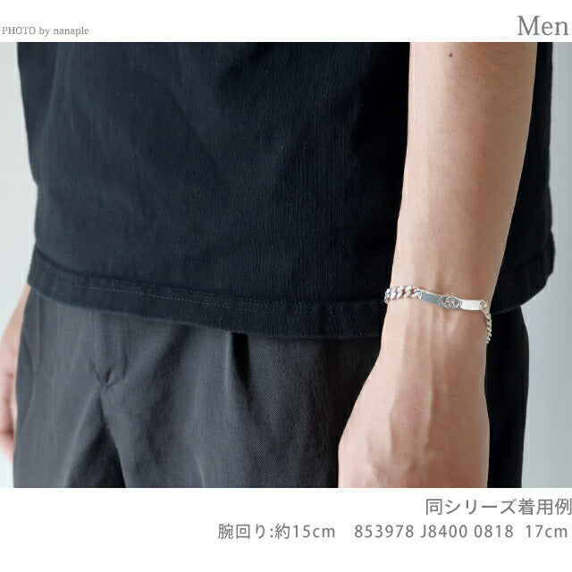 グッチ ブレスレット メンズ レディース ブランド GUCCI インターロッキング チェーン ロゴ 853978 J8400 0818 シルバー アクセサリー 853978-J8400-0818-17