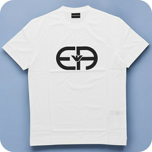 エンポリオ・アルマーニ Tシャツ メンズ レディース ブランド EMPORIO ARMANI 8N1TF61JUVZ 0101 M ホワイト 8N1TF61JUVZ-0101-M