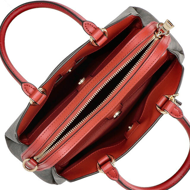 コーチ ハンドバッグ レディース ブランド COACH シグネチャー レザー 91494 IMRVQ 1 ダークブラウン/レッド 91494-IMRVQ-1