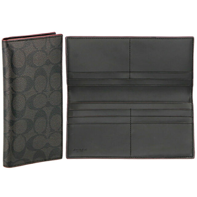 コーチ 長財布 メンズ ブランド COACH シグネチャー 91635 QBLWO 1 ブラック 91635-QBLWO-1