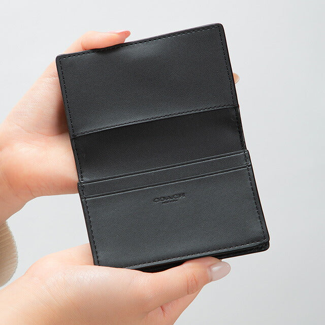 コーチ 名刺入れ レディース ブランド COACH シグネチャー 91681 IMAA8 1 ブラウン/ブラック 91681-IMAA8-1