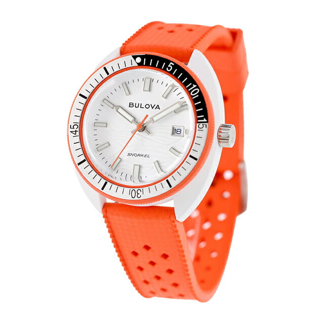 【新品】 BULOVA 腕時計 メンズ 98B448 アーカイブスシリーズ  スノーケル オレンジ カクレクマノミ Archives Series Snorkel クォーツ 電池式（2115） ホワイトxオレンジ アナログ表示 98B448 ｜ ブローバ アーカイブスシリーズ スノーケル オレンジ