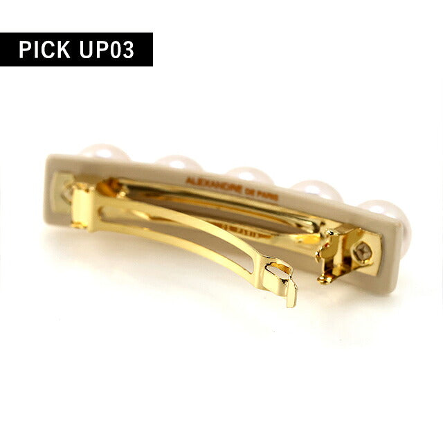 アレクサンドル ドゥ パリ バレッタ レディース ブランド ALEXANDRE DE PARIS ペルル 人工真珠 AA6-16919-05-S ベージュ ヘアアクセサリー AA6-16919-05-S