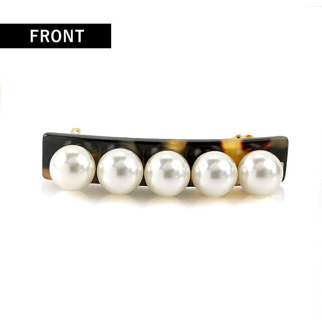 アレクサンドル ドゥ パリ バレッタ レディース ブランド ALEXANDRE DE PARIS ペルル 人工真珠 AA6-16919-05-W べっ甲 ヘアアクセサリー AA6-16919-05-W