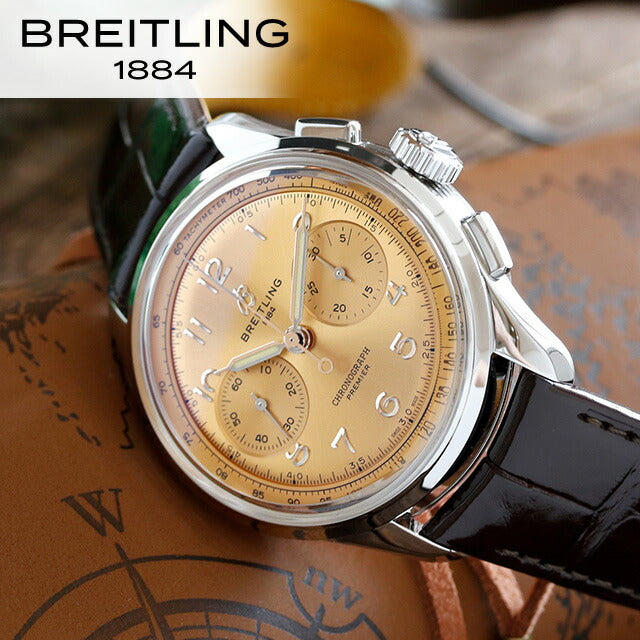 ブライトリング プレミエ B09 クロノグラフ 40 手巻き 腕時計 ブランド メンズ クロノグラフ BREITLING AB0930F51H1P1 アナログ AB0930F51H1P1