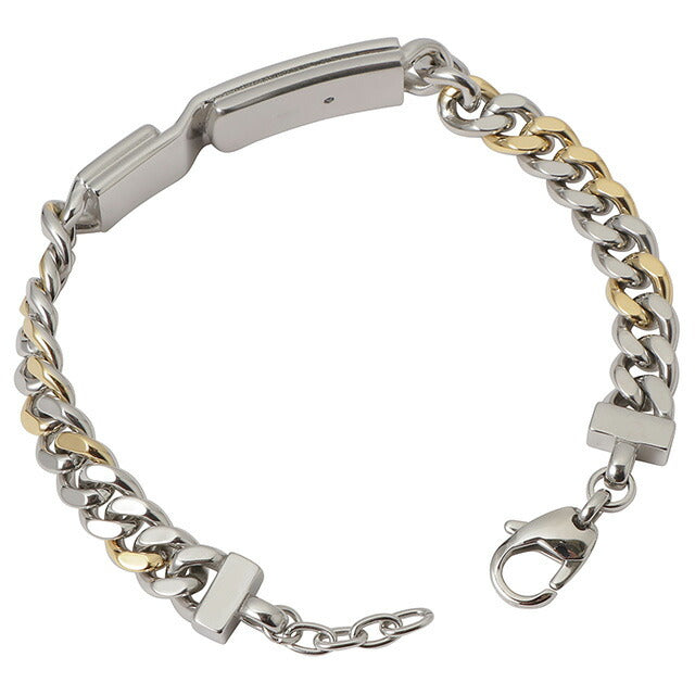 ディーゼル DIESEL DX1457931 ロゴ IDプレート チェーン ブレスレット ツートンカラー シルバー/ゴールド メンズ アクセサリー ABDE00201M