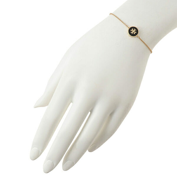 トリーバーチ Tory Burch 90284-720 キラ エナメル チェーン ブレスレット ダブルT ロゴ ゴールド/ブラック レディース ABTB00103L