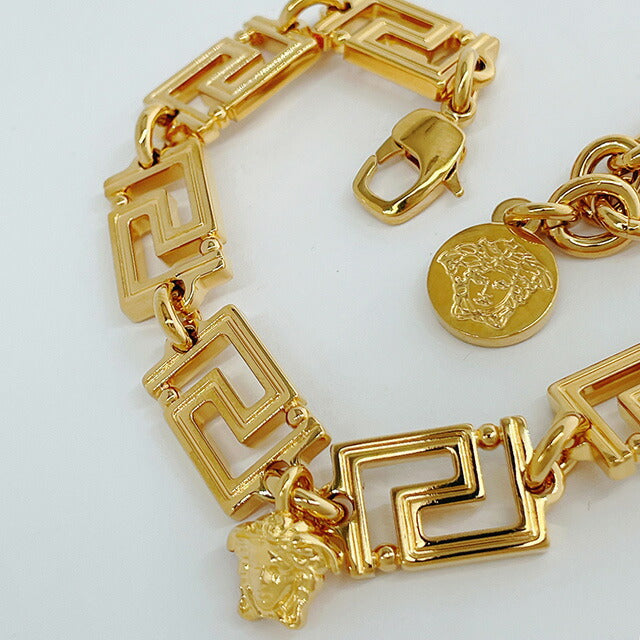ヴェルサーチ VERSACE DG07719 DJMT 3J000 メドゥーサチャーム グレカチェーン ブレスレット ゴールド レディース メンズ ユニセックス アクセサリー ABVE00077L