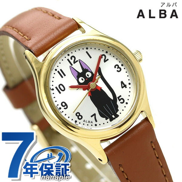 Seiko Ghibli Kiki的送货服务26mm女性手表品牌ACCK405 SEIKO SERIKO SIRVER X BROWN WATCH PRANG礼物ACCK405