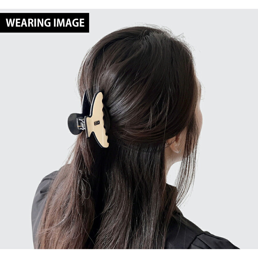 アレクサンドル ドゥ パリ ヘアクリップ レディース ブランド ALEXANDRE DE PARIS パリジェンヌMクリップ ACCM-17630-04-Y ベージュ ブラック ACCM-17630-04-Y