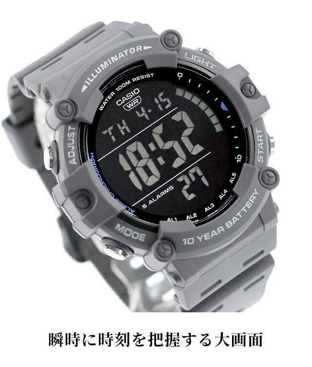 カシオ チープカシオ CASIO スタンダード クォーツ 電池式 AE-1500 メンズ チプカシ 腕時計 ブランド カシオ casio デジタル グレー ブラック グリーン オレンジ 黒 選べるモデル おしゃれ 防水 小さい 軽い かわいい プレゼント 実用的